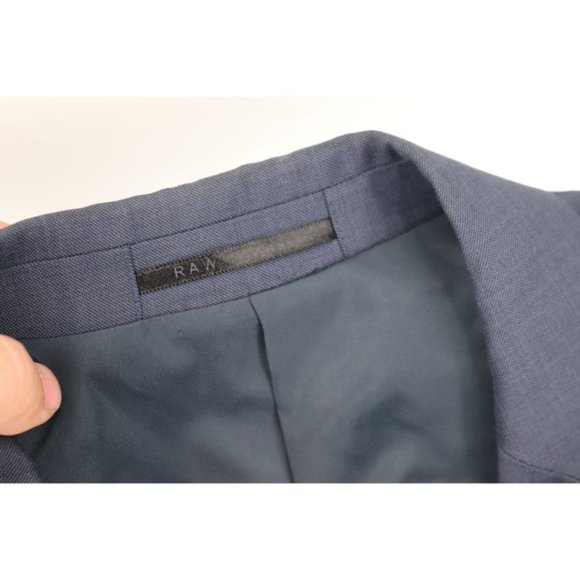g-star blazer Mens 38/40 Correctline CL core two button navy wool blend notch - Picture 11 of 16